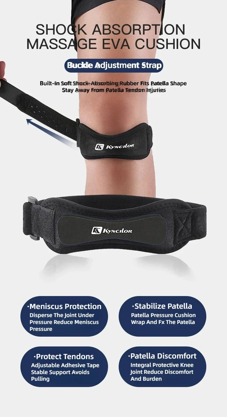 Kneecap Knee Tendon Support Strape Brace Adjustable Absorption Compression Pad Sleeve Basketball Patella Band