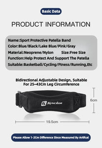Kneecap Knee Tendon Support Strape Brace Adjustable Absorption Compression Pad Sleeve Basketball Patella Band