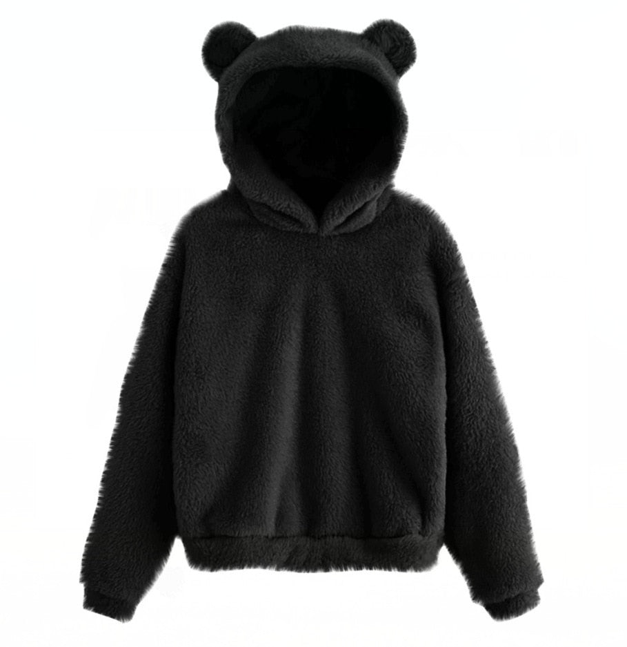 Hoodie Kawaii Women Hoodies Pullover Harajuku Sweatshirts Oversize Itself Hoody Bear Ears Warm Plush Hooded Ropa Mujer Sudaderas