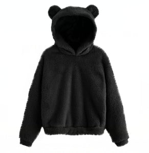 Hoodie Kawaii Women Hoodies Pullover Harajuku Sweatshirts Oversize Itself Hoody Bear Ears Warm Plush Hooded Ropa Mujer Sudaderas