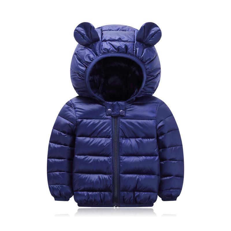 Cute Baby Girls Jacket Kids Boys Light Down Coats With Ear Hoodie Spring Girl Clothes Infant Children&#39;s Clothing For Boys Coat