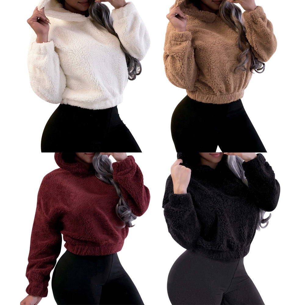 Hoodie Kawaii Women Hoodies Pullover Harajuku Sweatshirts Oversize Itself Hoody Bear Ears Warm Plush Hooded Ropa Mujer Sudaderas