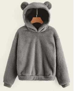 Hoodie Kawaii Women Hoodies Pullover Harajuku Sweatshirts Oversize Itself Hoody Bear Ears Warm Plush Hooded Ropa Mujer Sudaderas