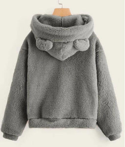 Hoodie Kawaii Women Hoodies Pullover Harajuku Sweatshirts Oversize Itself Hoody Bear Ears Warm Plush Hooded Ropa Mujer Sudaderas