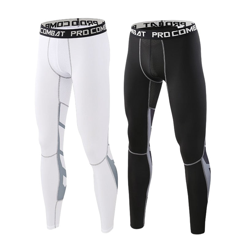 Men&#39;s Lycra Compression Pants Cycling Running Basketball Soccer Elasticity Sweatpants Fitness Tights Legging Trousers Rash Guard